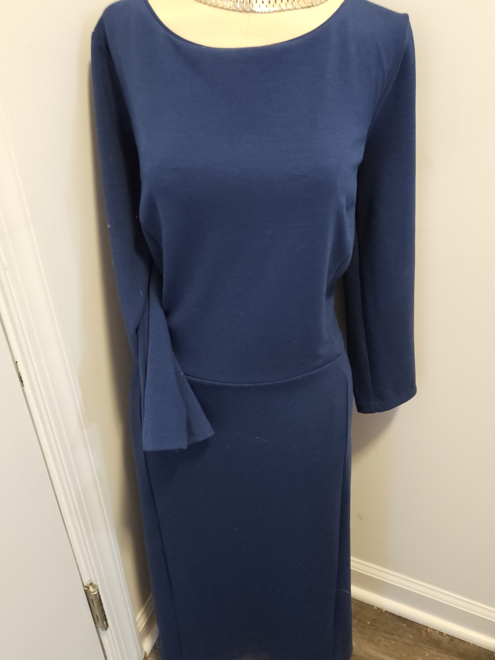 White House Black Market Navy Stretch Sheath Dress